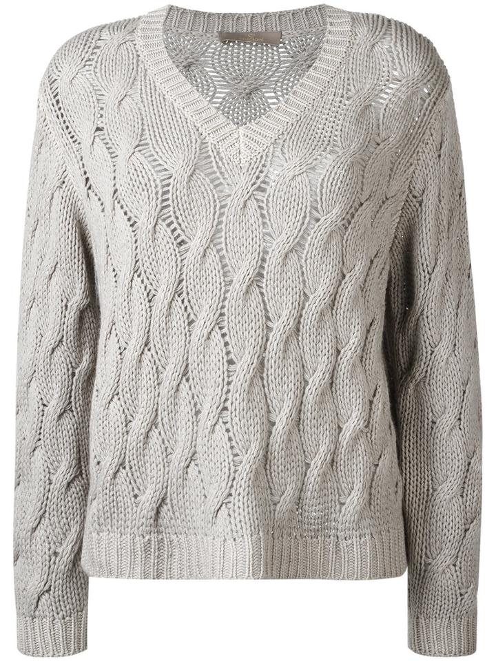 Cruciani Cable Knit Jumper, Women's, Size: 38, Nude/neutrals, Cashmere