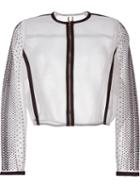Aviù Mesh Contrast Trim Cropped Jacket