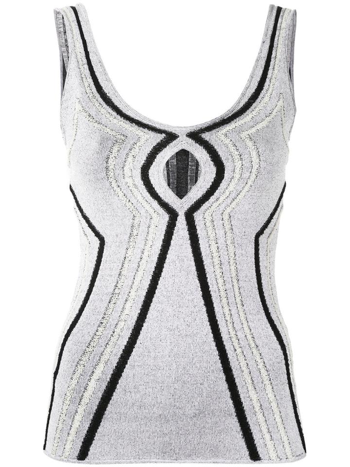 Proenza Schouler Cutout Knitted Vest Top - Grey