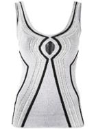 Proenza Schouler Cutout Knitted Vest Top - Grey