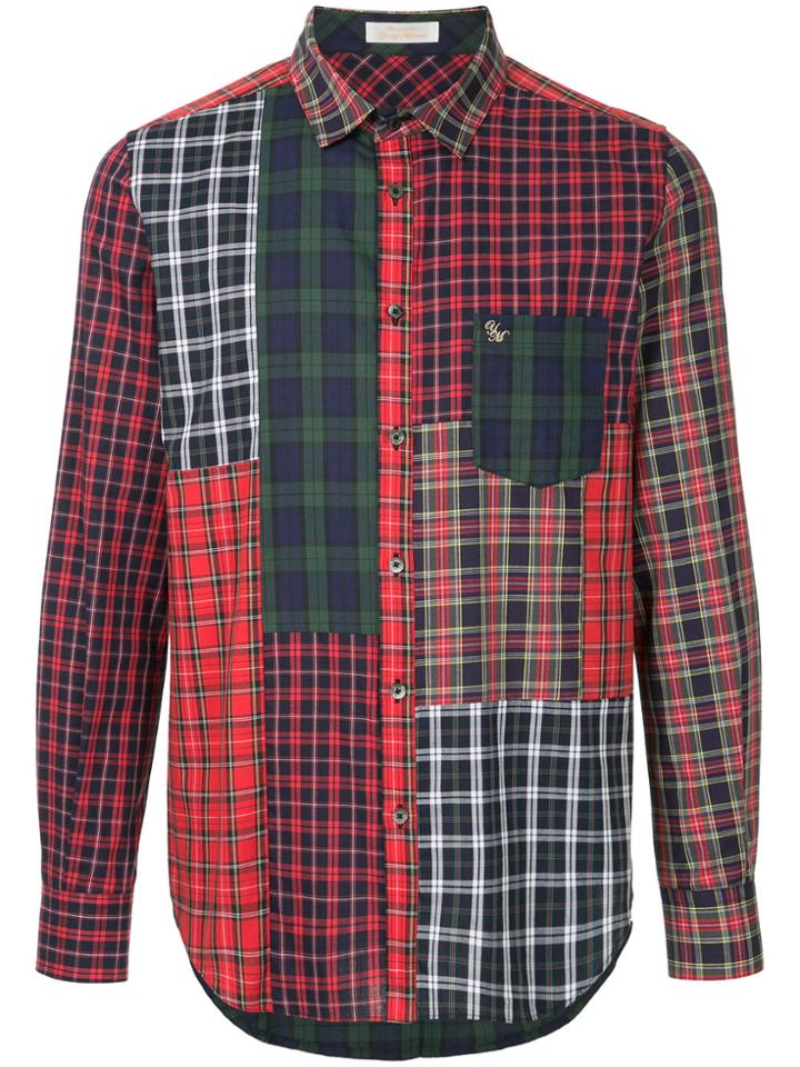 Education From Youngmachines Patchwork Plaid Shirt - Multicolour