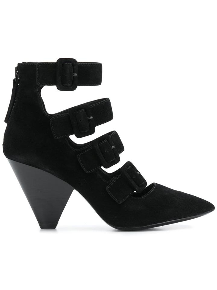 Ash Kitten Heel Pumps - Black