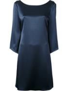 Diane Von Furstenberg Fitted High-shine Dress, Women's, Size: 6, Blue, Polyester/triacetate