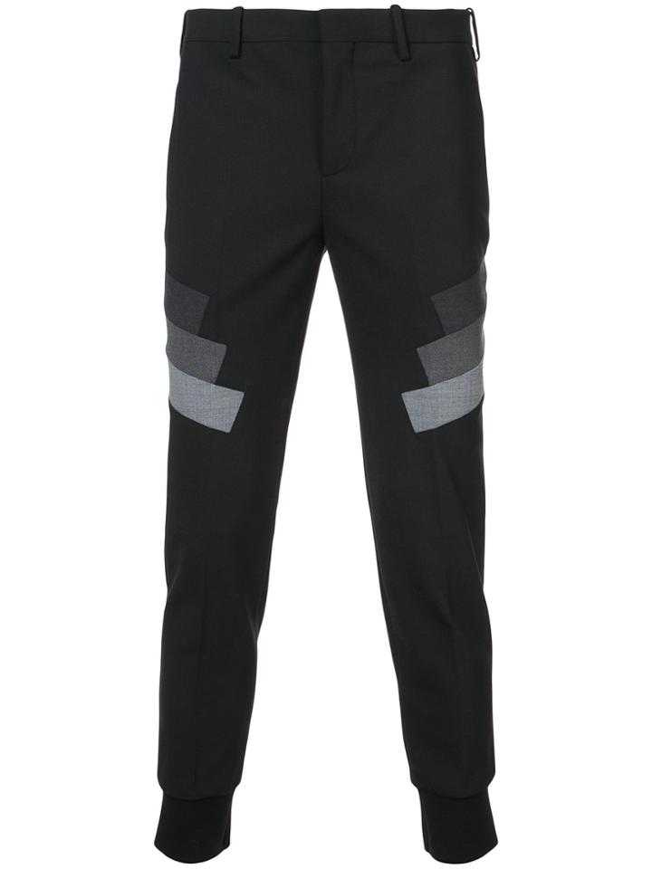 Neil Barrett Striped Suiting Trousers - Black