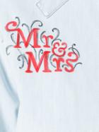 Mr & Mrs Italy - Patch Detail Bomber Jacket - Women - Cotton/spandex/elastane - M, Blue, Cotton/spandex/elastane
