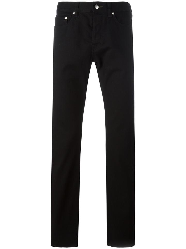 Ps By Paul Smith Straight-leg Jeans, Size: 38/34, Black, Cotton/polyurethane