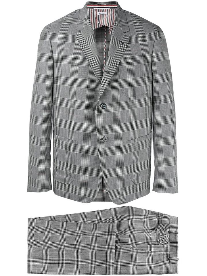 Thom Browne - Prince Of Wales Two-piece Suit - Men - Cupro/wool - Ii, Grey, Cupro/wool