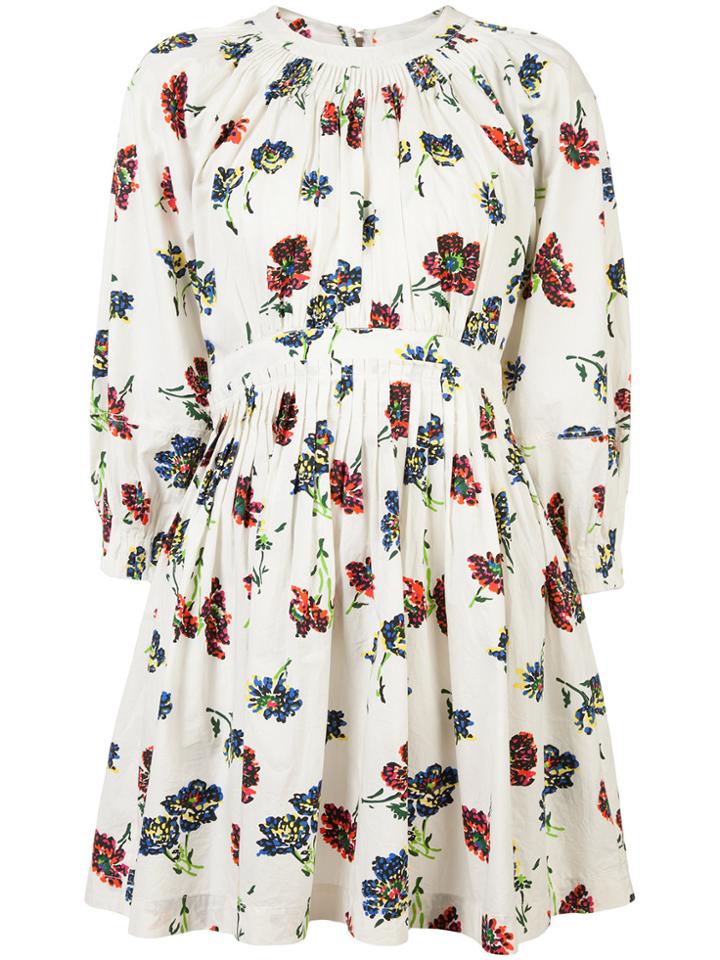 Ulla Johnson Floral Printed Summer Dress - Nude & Neutrals
