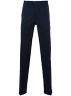 Brioni Straight-leg Trousers, Men's, Size: 52, Blue, Spandex/elastane/virgin Wool