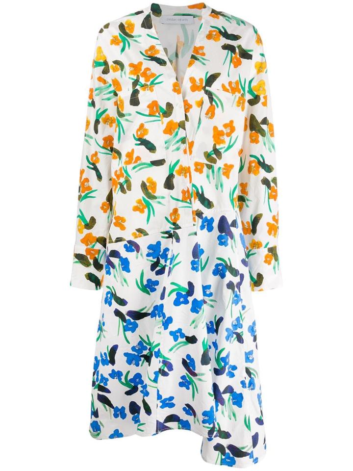 Christian Wijnants Patchwork Floral Print Dress - Orange