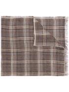 Fashion Clinic Timeless Checked Scarf - Brown