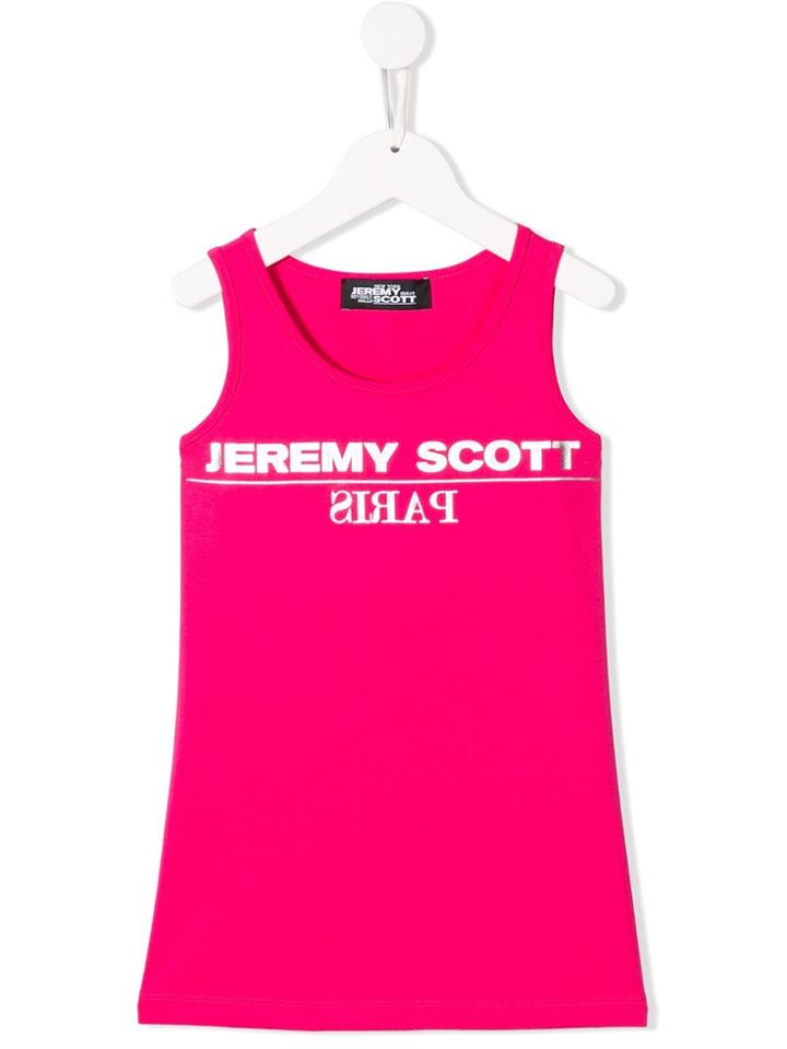 Jeremy Scott Junior Teen Logo Print Tank Top - Pink