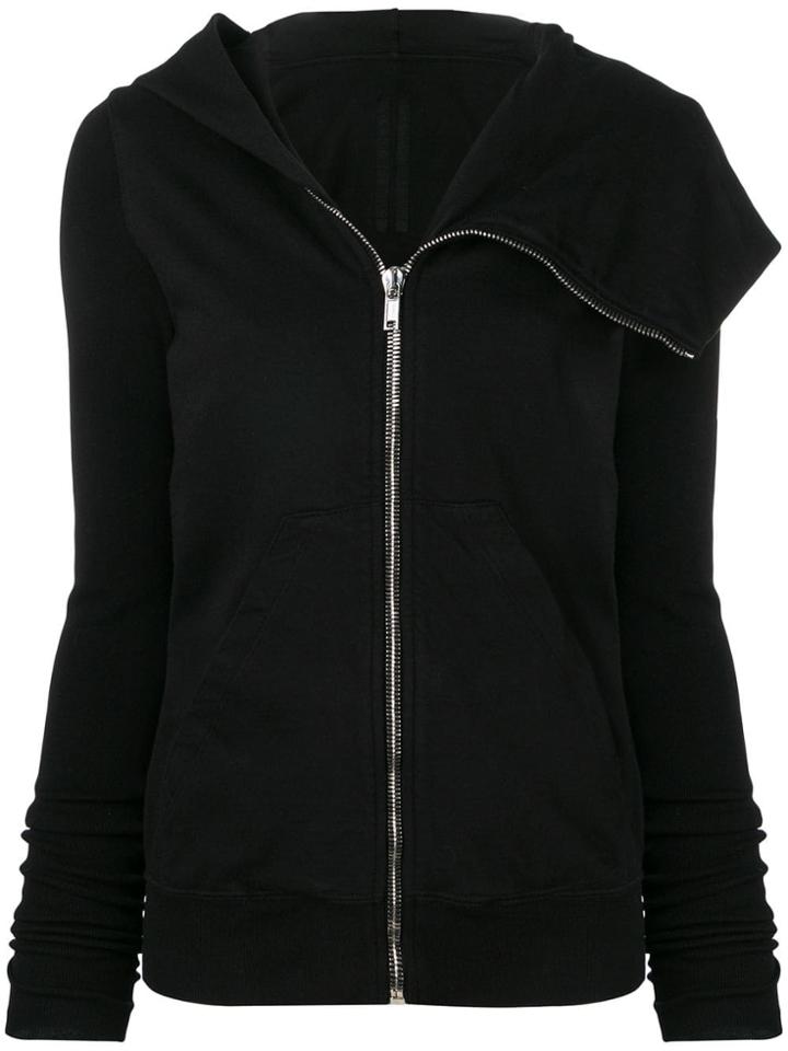 Rick Owens Drkshdw Asymmetric Hooded Jacket - Black