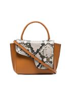 Atp Atelier Brown Montalcino Snake Embossed Leather Cross Body Bag