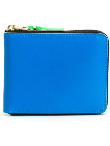 Comme Des Garçons Wallet Zip Wallet - Blue