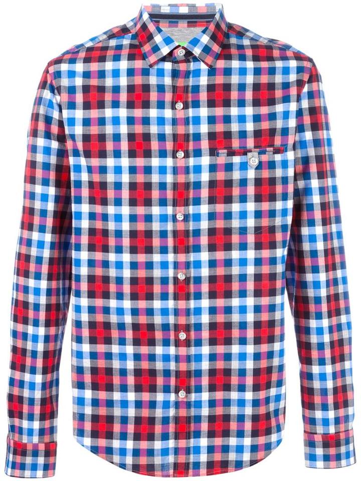 Boss Hugo Boss Plaid Shirt, Men's, Size: Medium, Red, Cotton