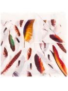 Paul Smith Feather Print Scarf - Nude & Neutrals