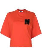 Msgm High-neck Logo T-shirt - Red