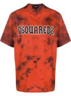 Dsquared2 Tie Dye Print T-shirt - Orange
