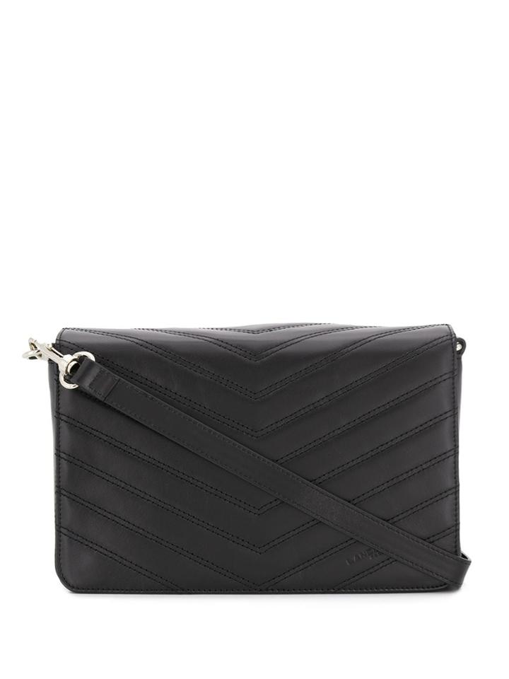 Lancaster Embossed Pattern Shoulder Bag - Black