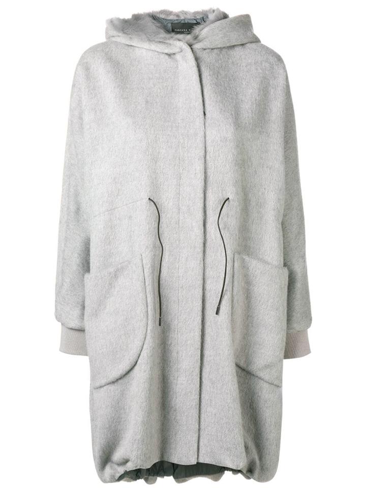 Fabiana Filippi Fur Lined Hooded Parka - Grey