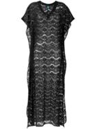 Sub Long Lace Kaftan, Women's, Black, Polyester