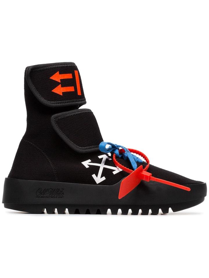 Off-white Of Moto Wrap Ht Snkr Vlcrostrp - Black