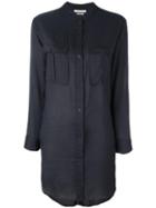 Isabel Marant Étoile Flap Pockets Shirt Dress, Women's, Size: 42, Grey, Cotton/modal