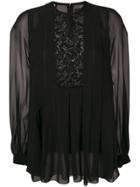 Giambattista Valli Lace Detail Blouse - Black