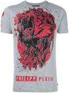 Philipp Plein 'lion Roar' T-shirt, Men's, Size: Large, Grey, Cotton