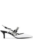 Ash Slingback Pointed Pumps - White