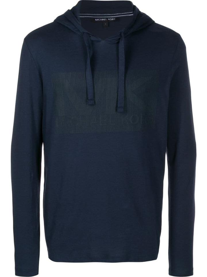 Michael Kors Logo Print Hoodie - Blue