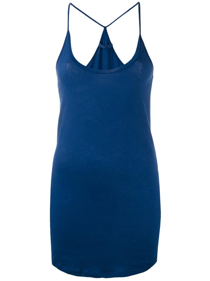 Humanoid Racerback Tank Top, Women's, Size: Large, Blue, Organic Cotton