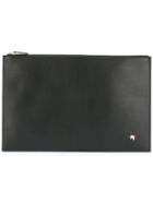 Maison Kitsuné Zipped Clutch, Men's, Black, Calf Leather