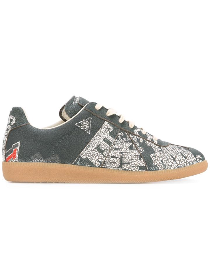 Maison Margiela Printed Sneakers - Black