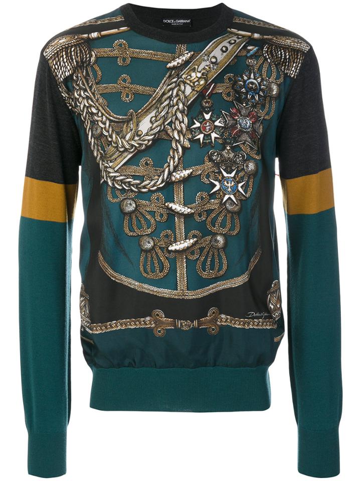 Dolce & Gabbana Military Print Jumper - Multicolour