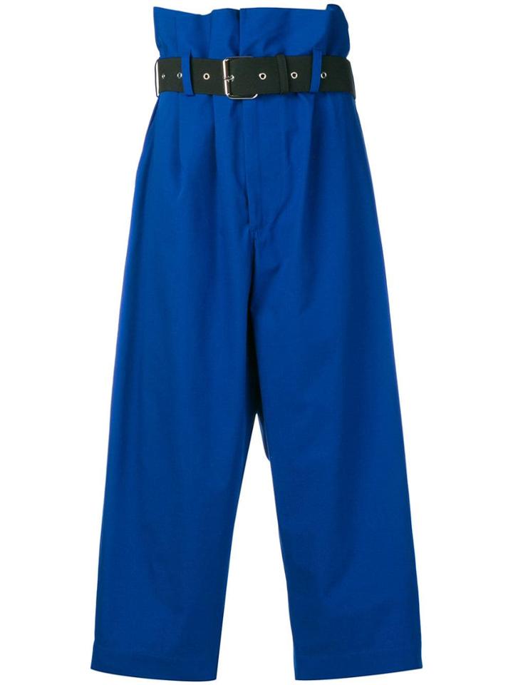 Plan C High Waisted Trousers - Blue
