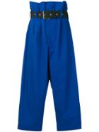 Plan C High Waisted Trousers - Blue