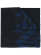 Salvatore Ferragamo - Silhouette Print Scarf - Men - Wool - One Size, Black, Wool