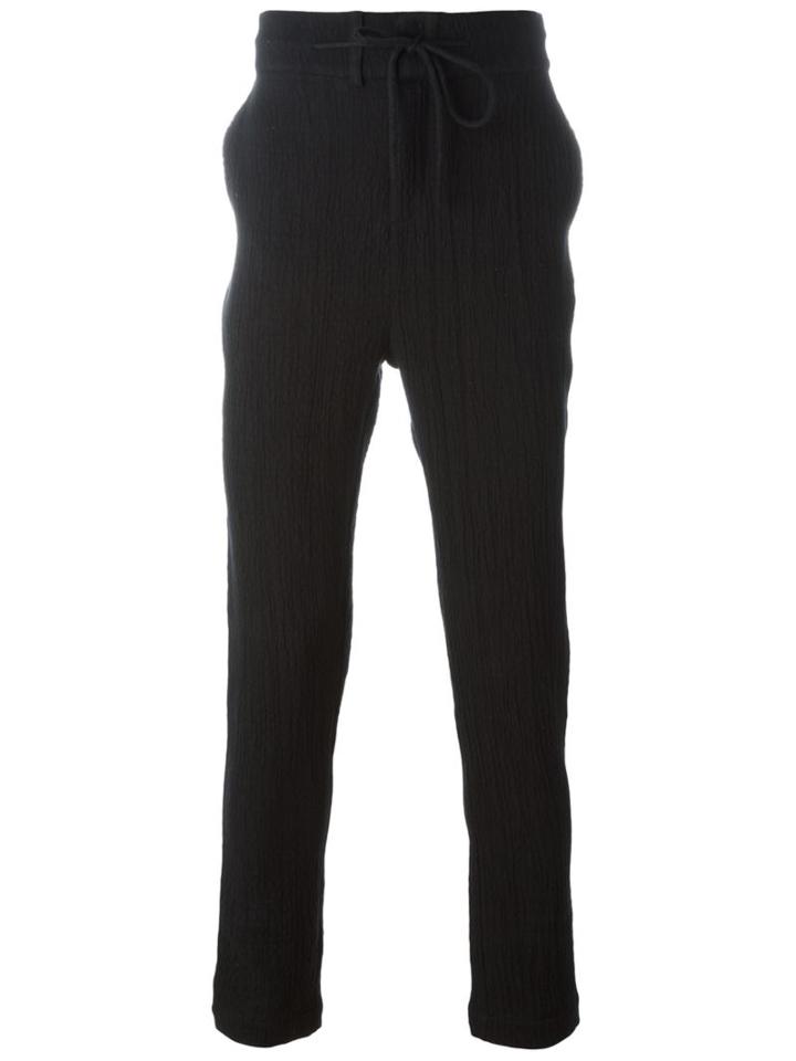 Tony Cohen Drawstring Track Pants, Men's, Size: 50, Black, Cotton