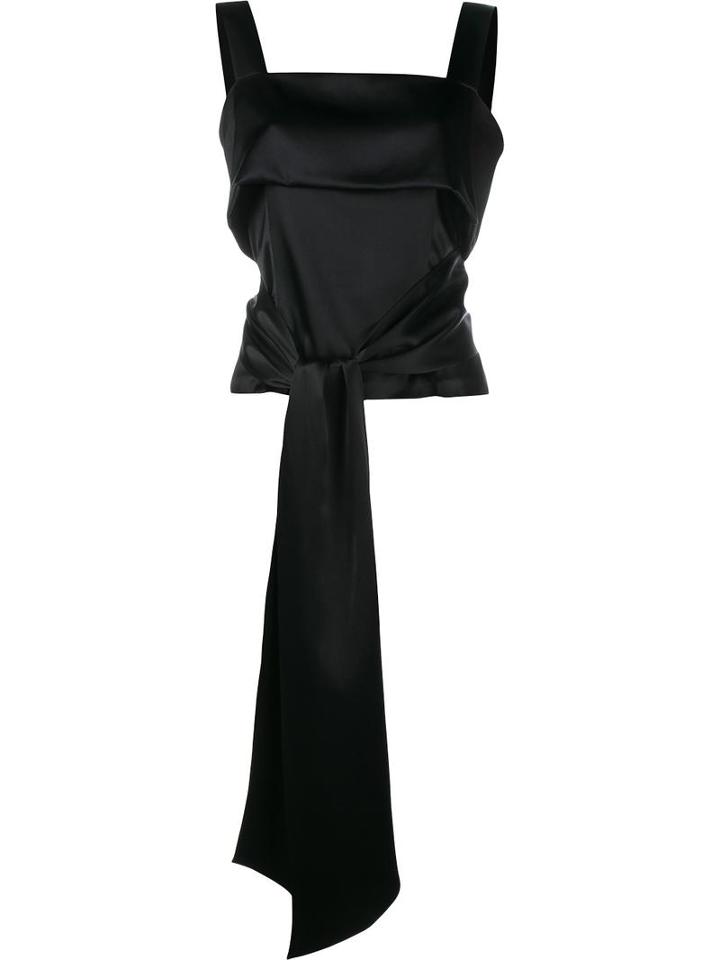 Adam Lippes - Bow Detail Top - Women - Silk - 6, Black, Silk