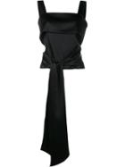 Adam Lippes - Bow Detail Top - Women - Silk - 6, Black, Silk