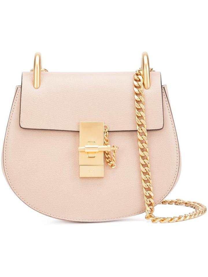 Chloé Drew Shoulder Bag, Women's, Nude/neutrals, Goat Skin