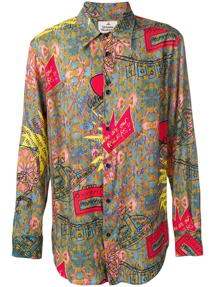 Vivienne Westwood All Over Print Shirt - Blue