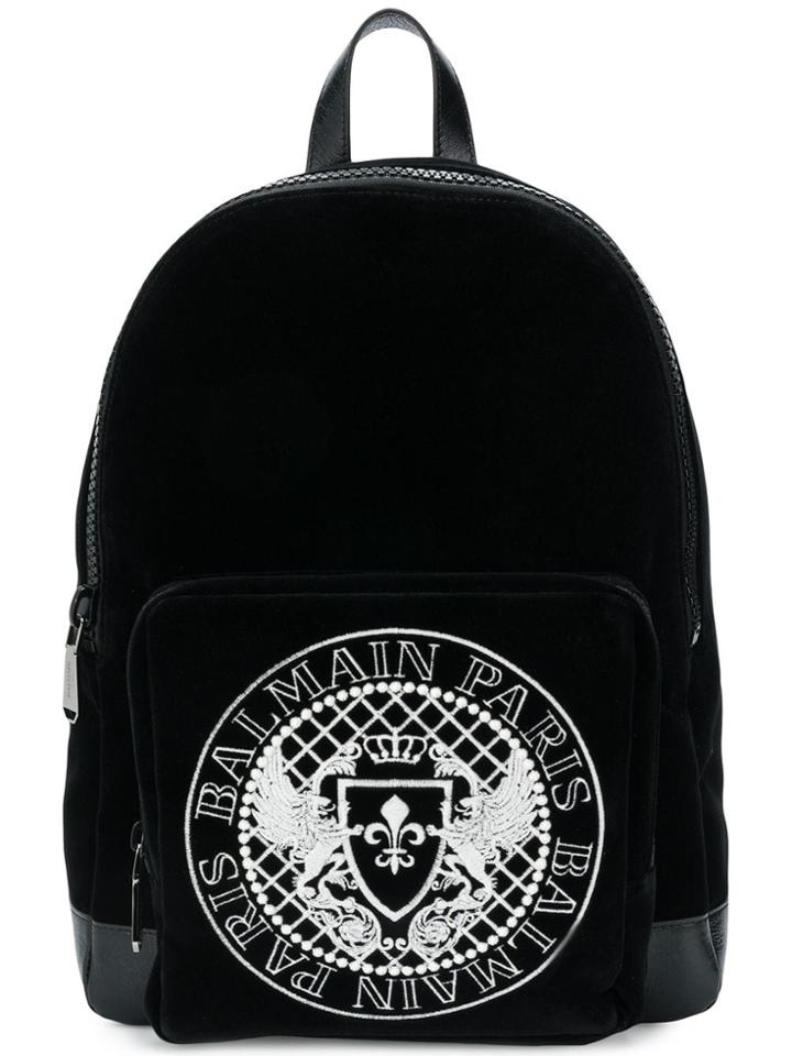 Balmain Logo Backpack - Black