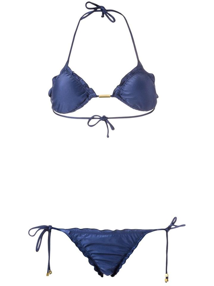 Lygia & Nanny Zaira Triangle Bikini Set - Blue