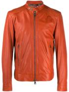 Etro Plaited Leather Jacket - Orange