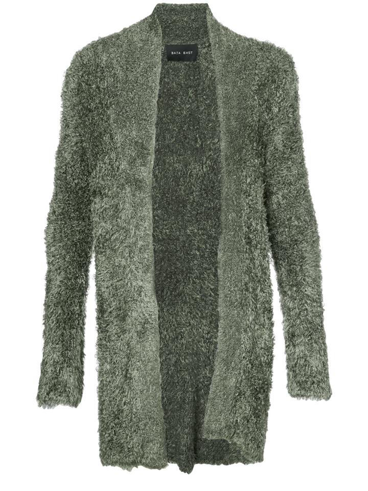 Baja East Long Open Cardigan - Green