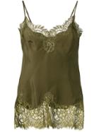 Gold Hawk Lace Panel Top - Green