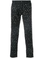 Dolce & Gabbana Weave Stitched Trousers - Black